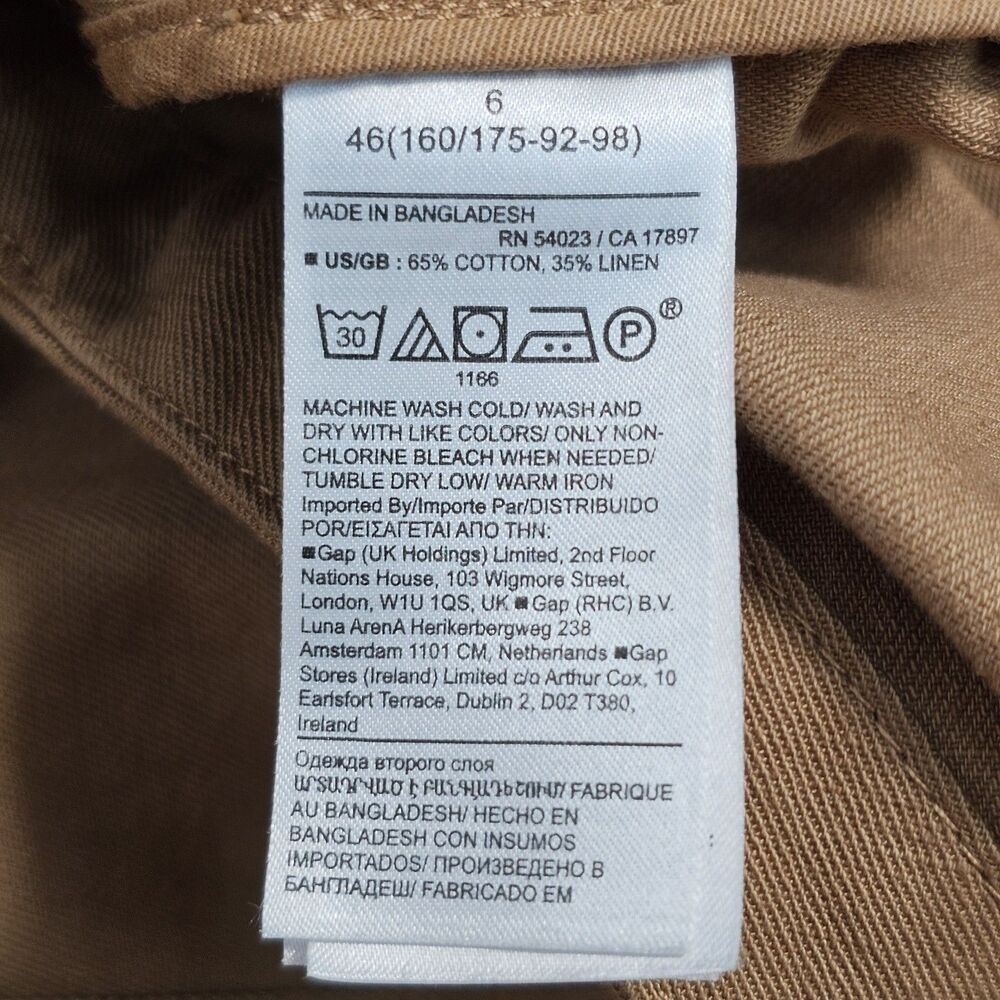 Banana Republic Tan Safari Utility Romper Belted Sleeveless Size 6 - Picture 5 of 9